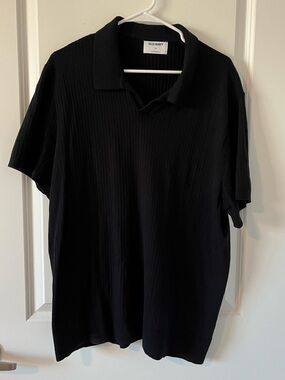 Old Navy 100% Cotton Black Knit Polo